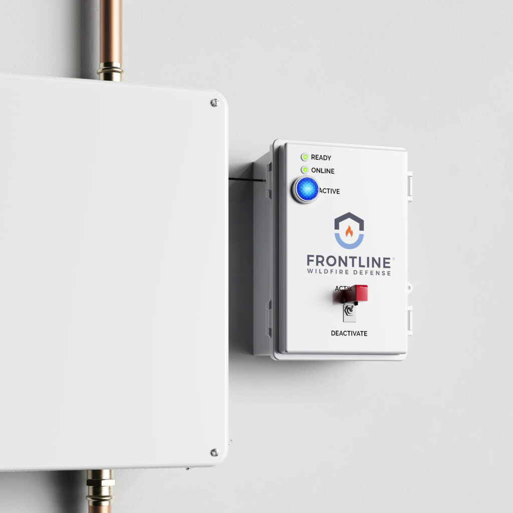 Wildfire sprinkler system controller close-up.