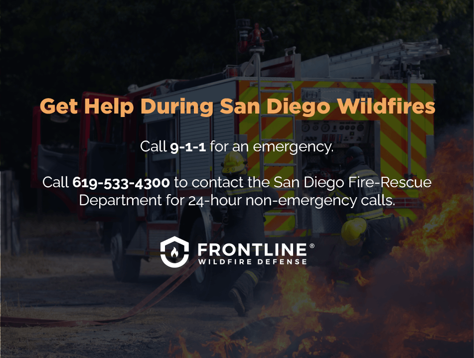 San Diego wildfire emergency resources.