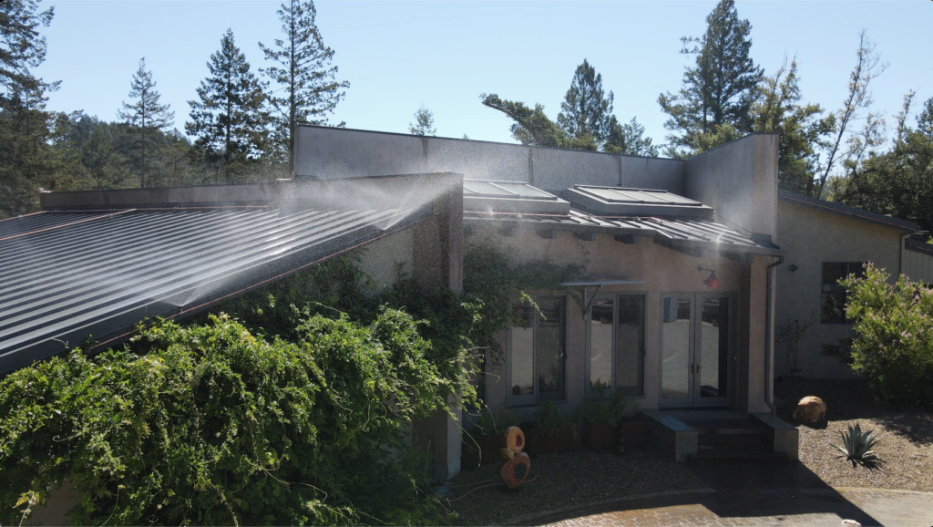 Types of homes that benefit from a wildfire suppression system.