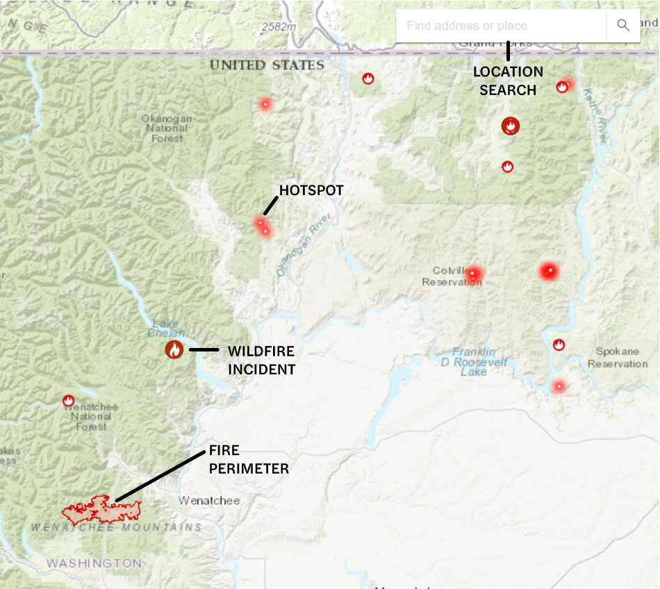 How to read the Montana wildfire map.