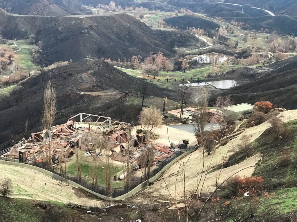 Home in Santa Monica Mountains destroyed after wildfire