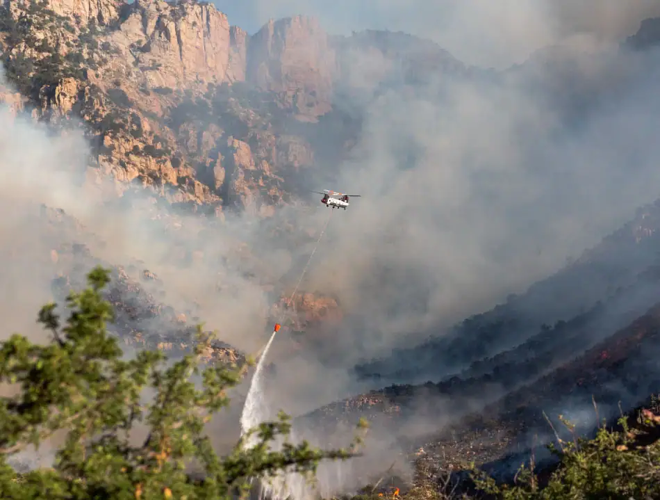 Getting assistance during Arizona wildfires.
