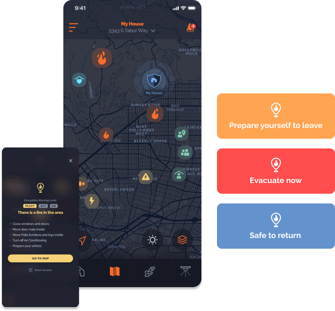 Track fires with the Frontline wildfire app.