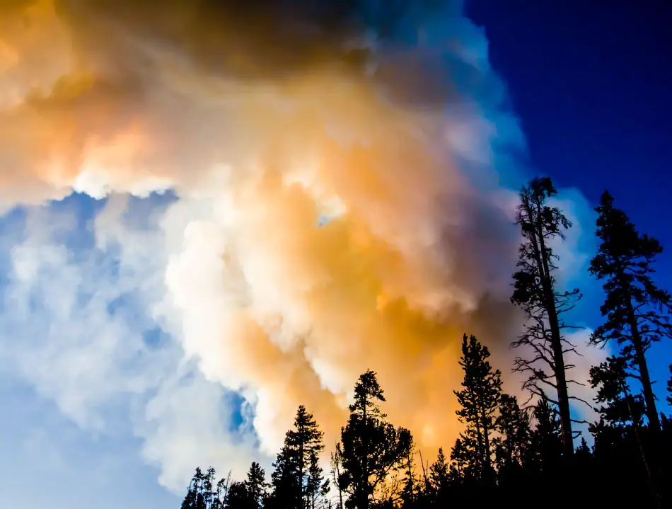 A photo depicting Wyoming wildfire season.