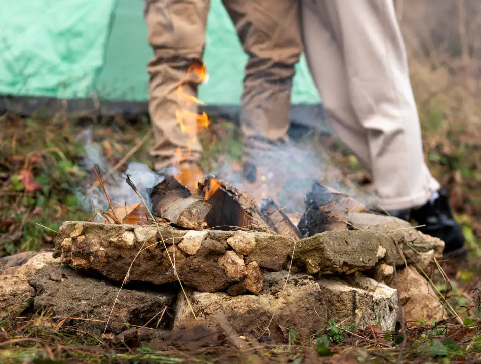 A photo depicting what causes wildfires in Wyoming.