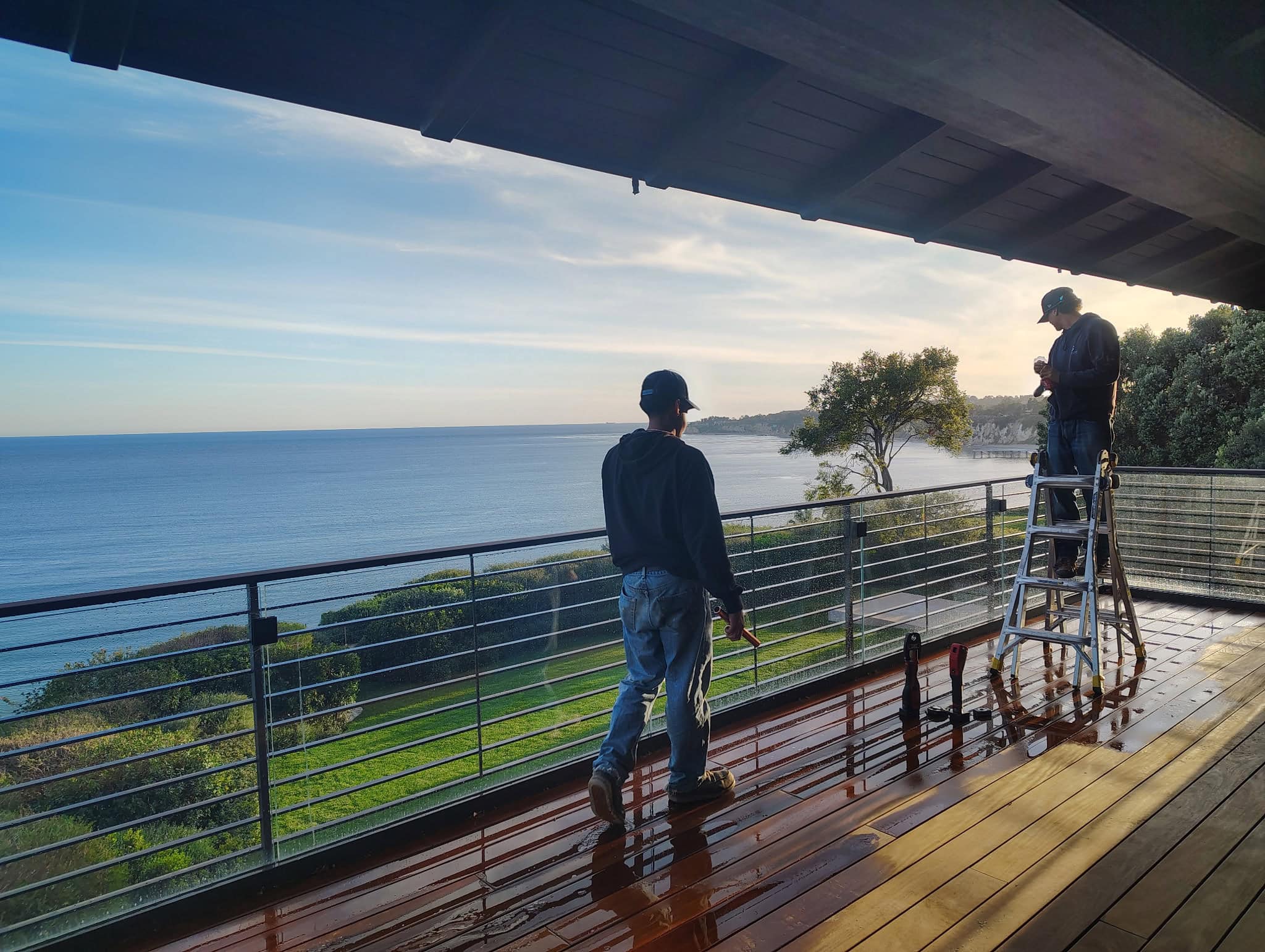 Certified Partner Installers from Self Made Construction at a client home.