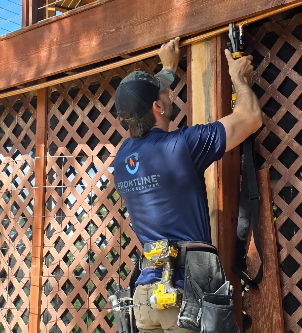 A certified technician installing and professionally calibrating a residential Frontline system.